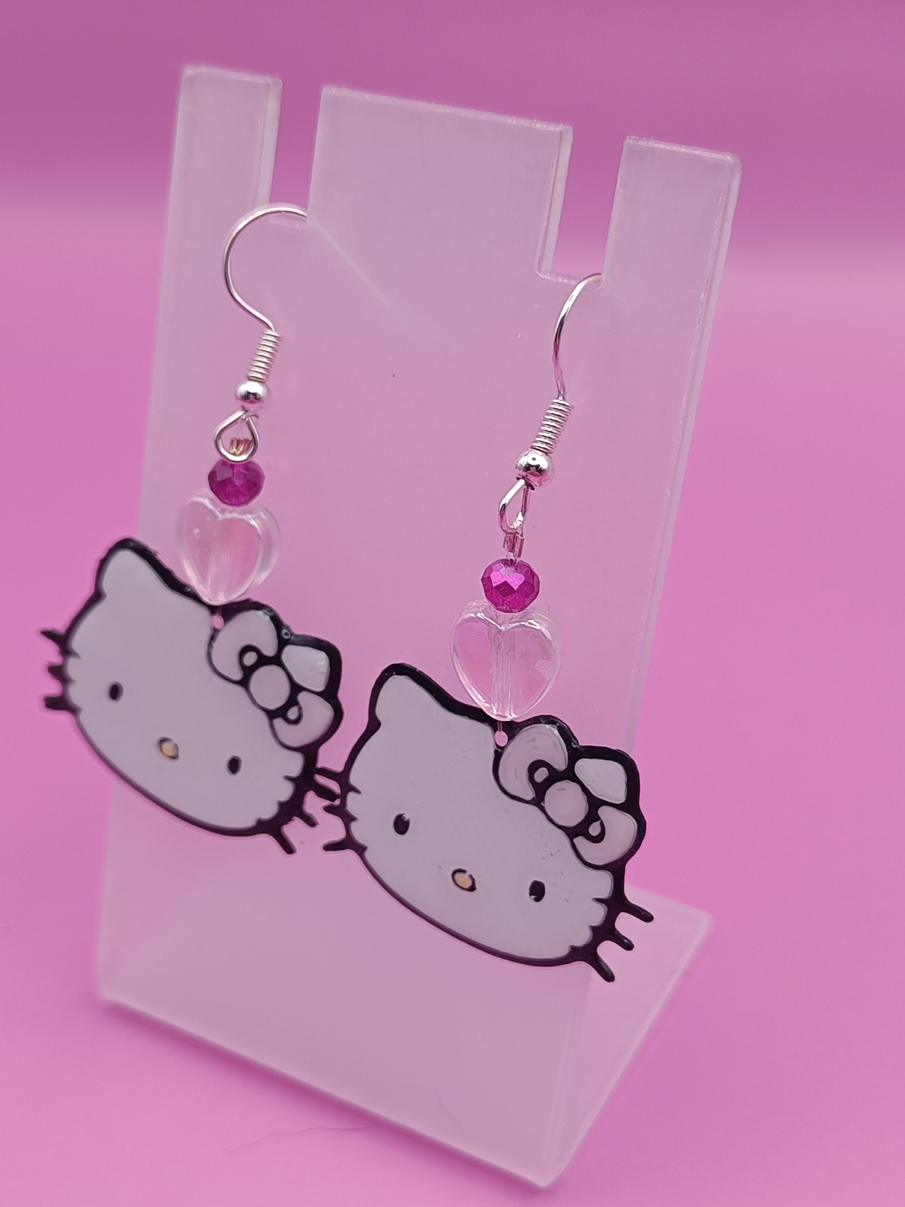 L'Atelier di Zelda Orecchini Hello Kitty Kawaii Pendenti Resina