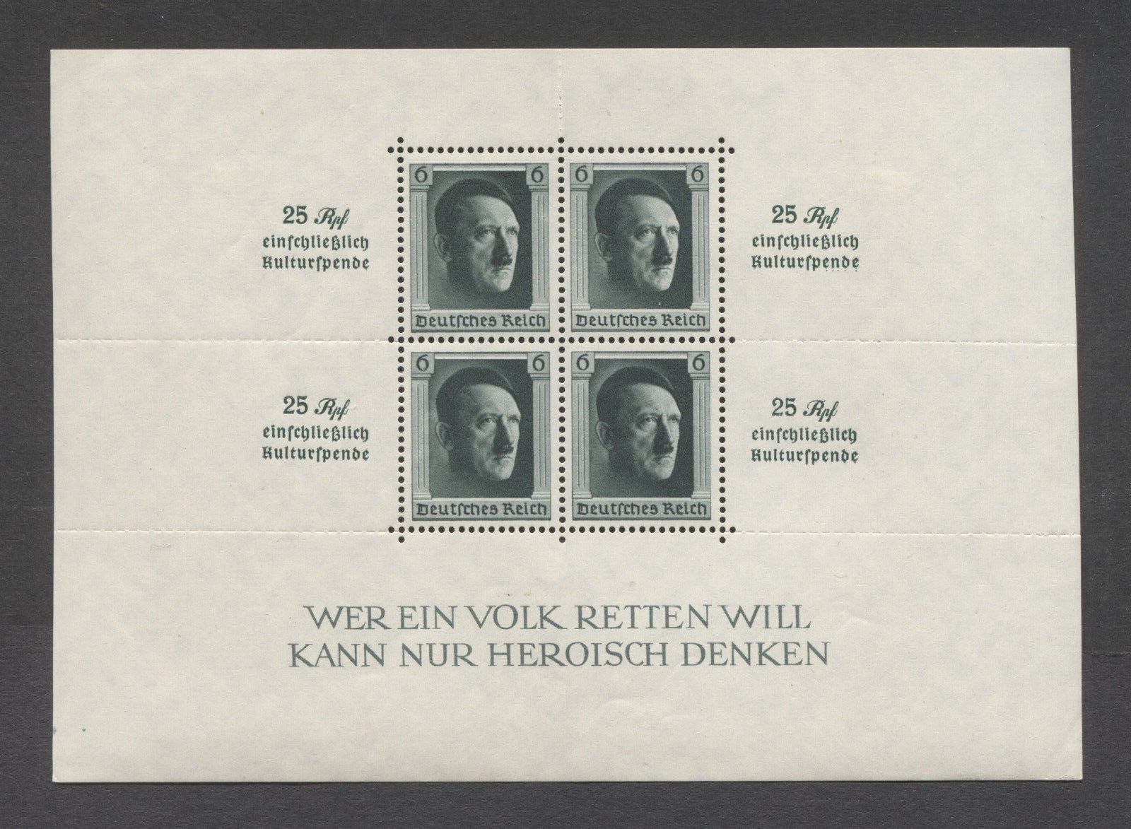 TS Collezionismo Filatelia Germania Reich foglietto BF11 MNH nuovo