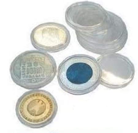 Safe capsule monete 22 mm 25 pezzi plexiglass