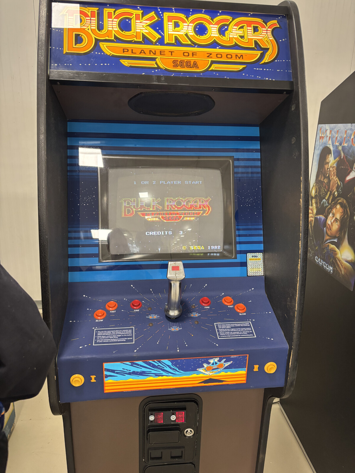Arcade Story Sparatutto Buck Rogers cabinato arcade spazio