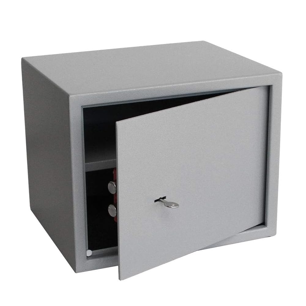 Safe 3998 Cassaforte Acciaio a Chiave 38x30x30 cm 2 Catenacci