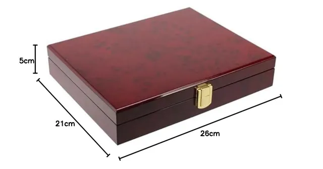 Safe 5793 Teca Monete Legno Velluto Blu 15 Serie Euro Capsule