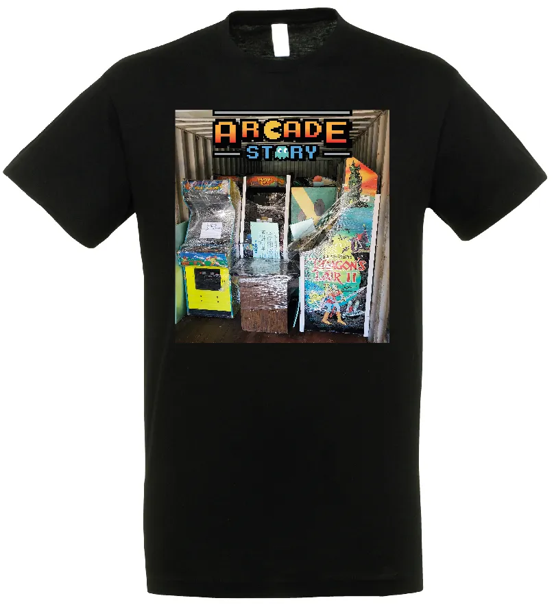 Arcade Story Magliette Arrivo Container maglietta cotone nero stampa