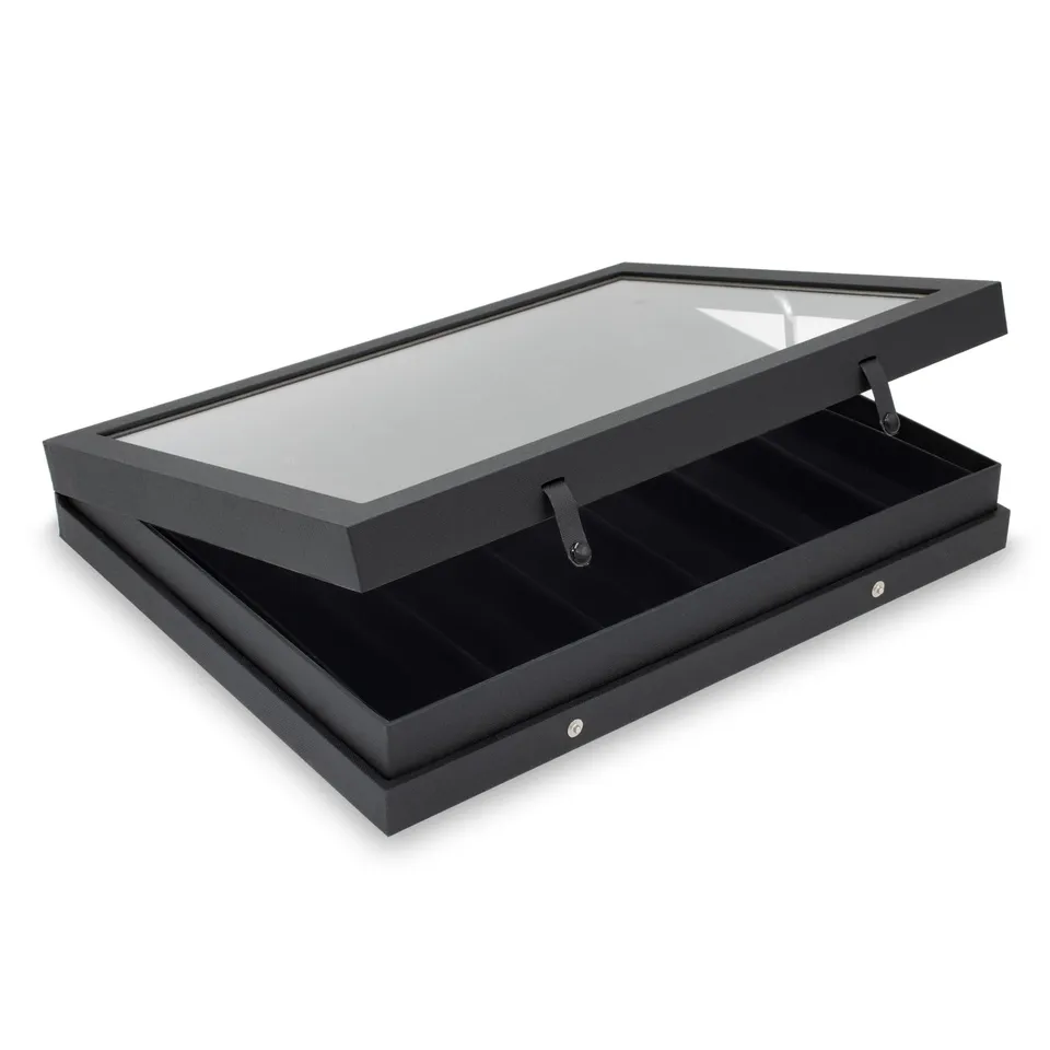 SAFE Vitrinen 5674 Vetrina 40x30cm Vetro 6 Scomparti Nera