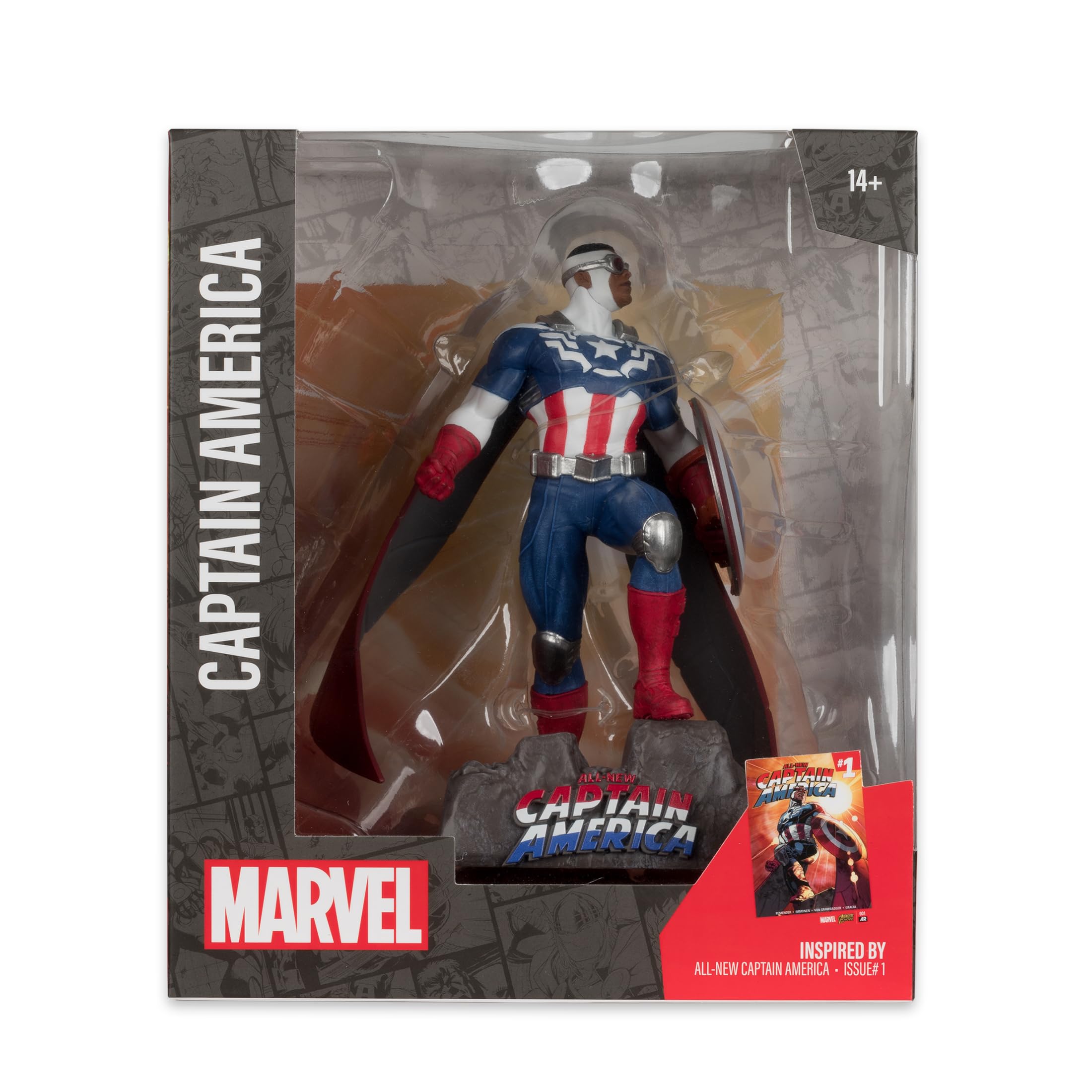 McFarlane Marvel Captain America #1 statua 1:10 con scena