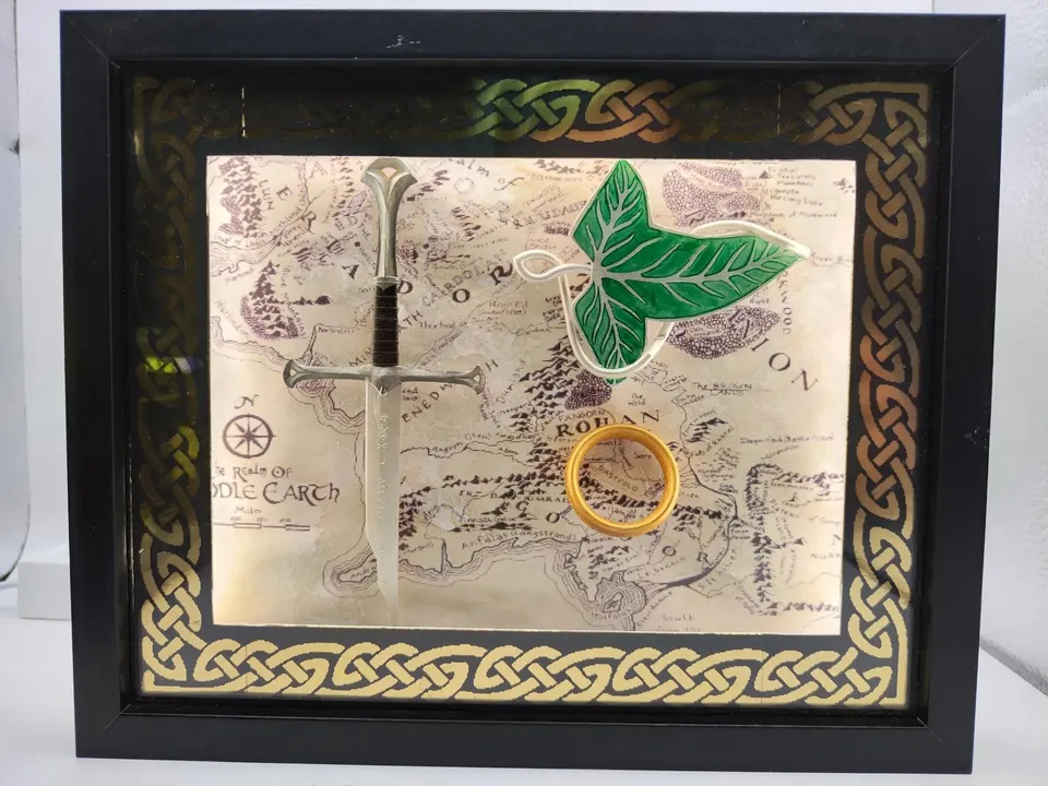 L'Atelier di Zelda Mondi di Luce Terra di Mezzo lightbox resina