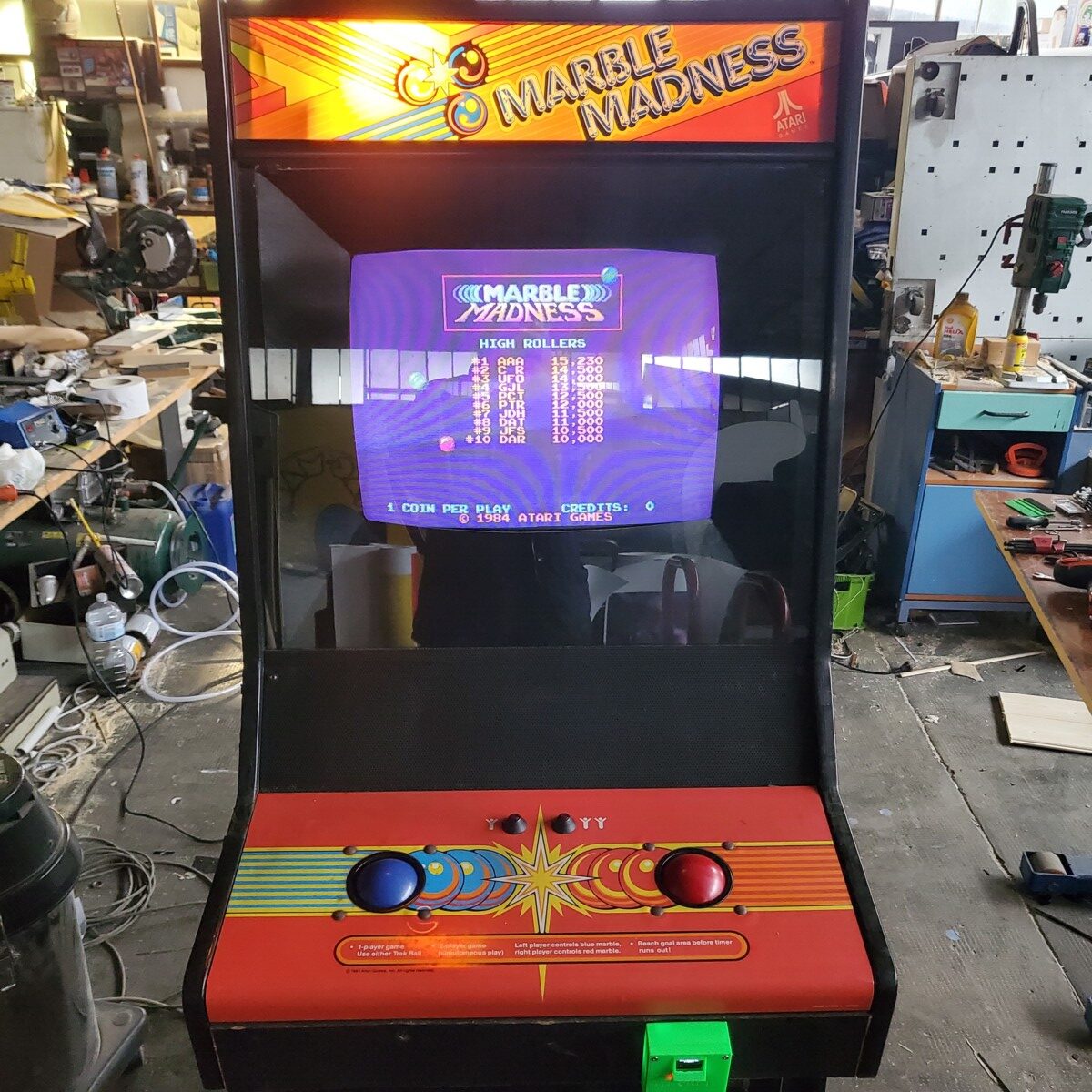 Arcade Story Arcade Marble Madness cabinato arcade trackball