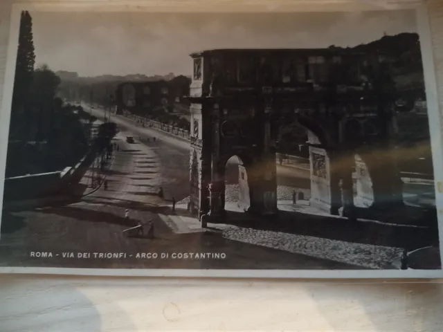 Roma Arco di Costantino Via Trionfi Cartolina Viaggiata Vienna