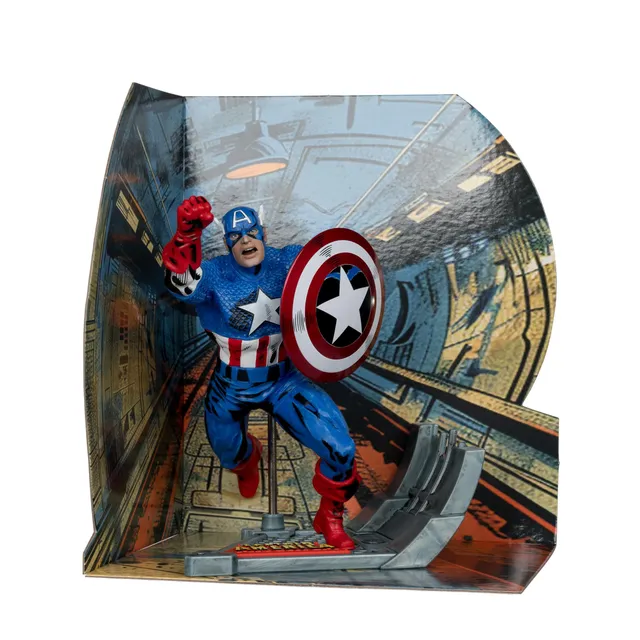 McFarlane Marvel Capitan America 100 statua 1:10 con scena
