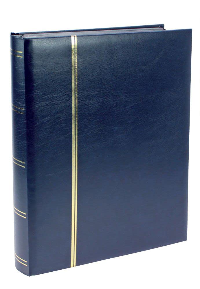 Safe 150 libro tasche francobolli 64 pagine blu pelle