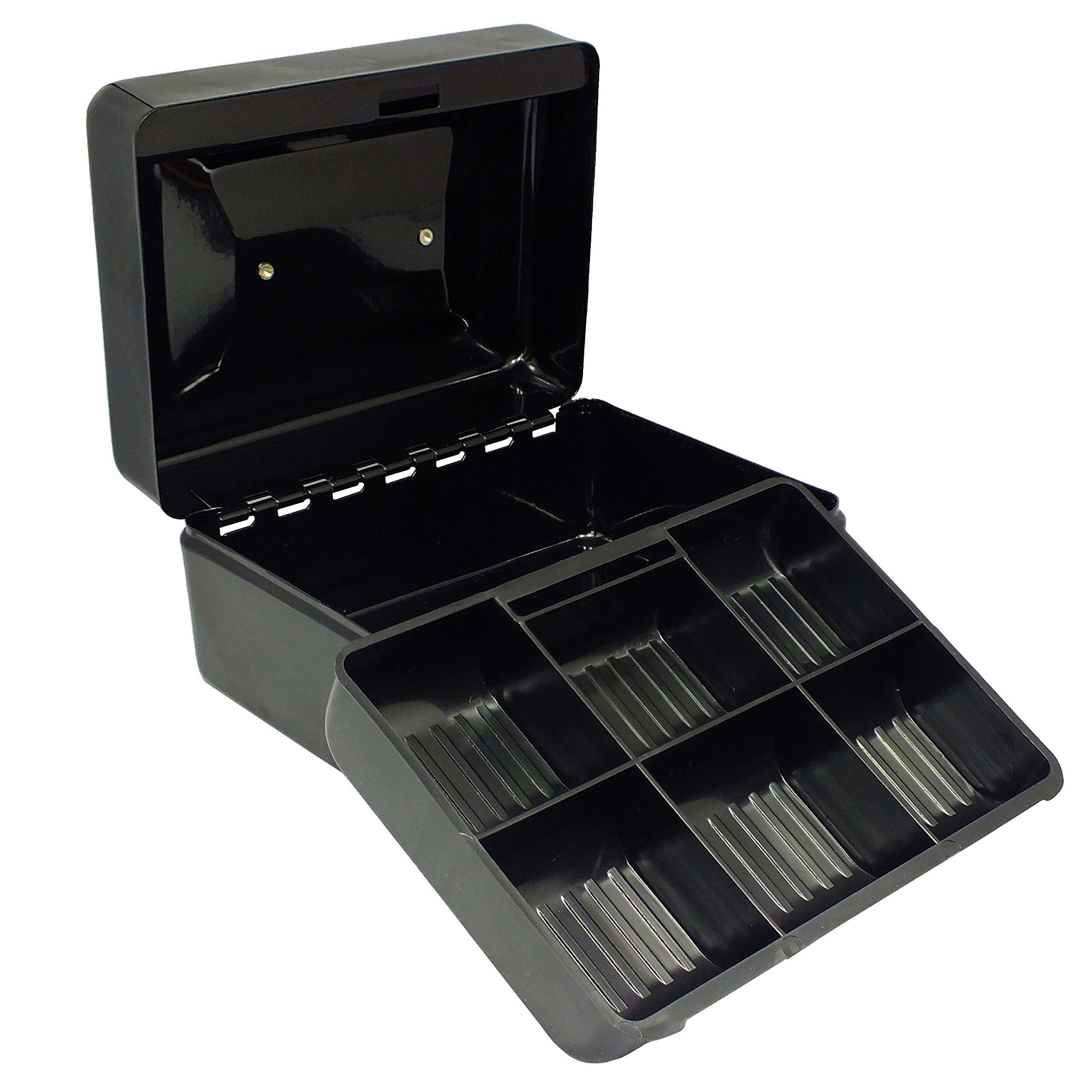 SAFE Cassetta Portavalori Nera 18x25x9 cm con Chiave Acciaio