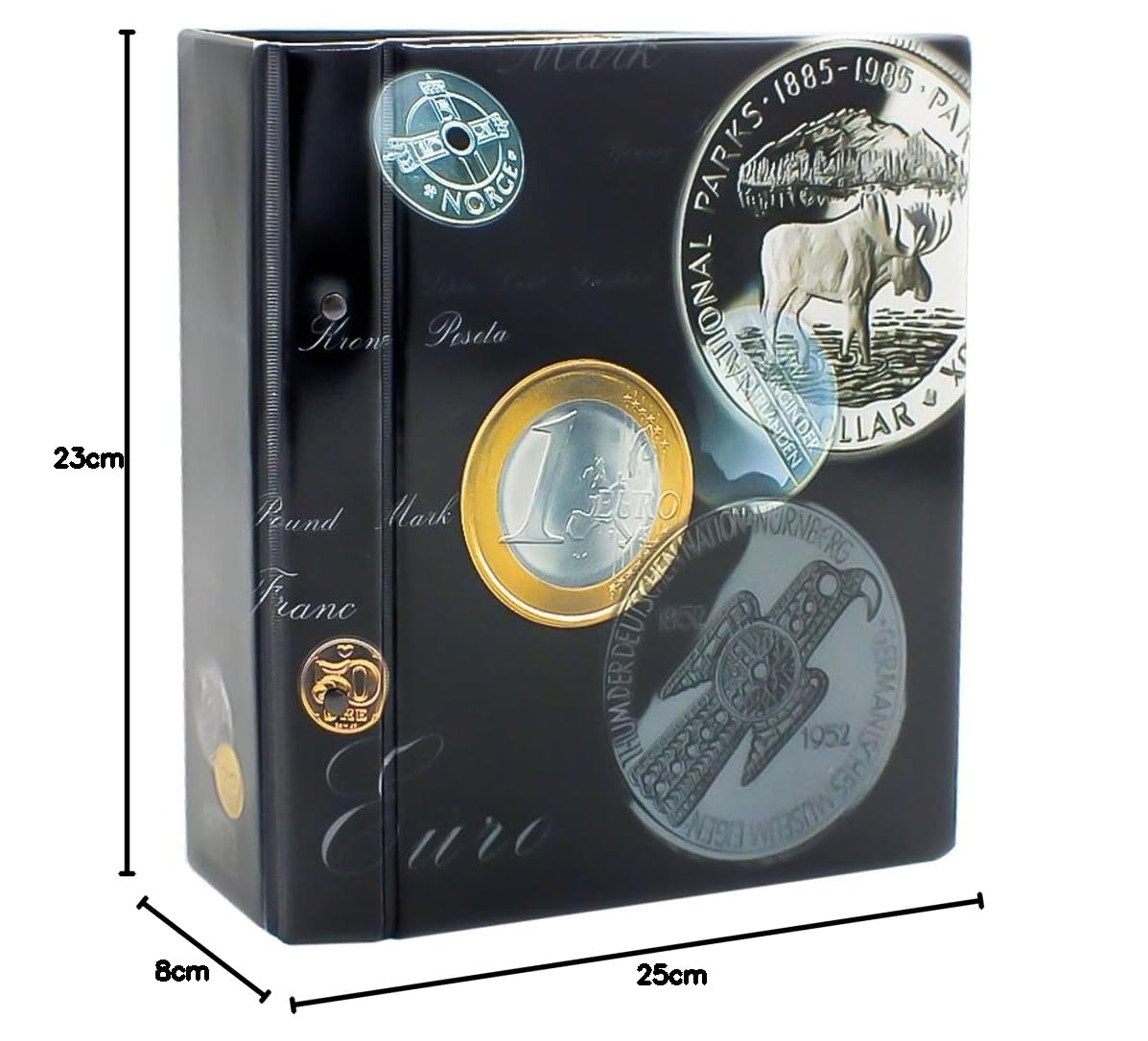 Safe 7817 album monete euro 1 cent-2 euro 5 fogli 4 anelli