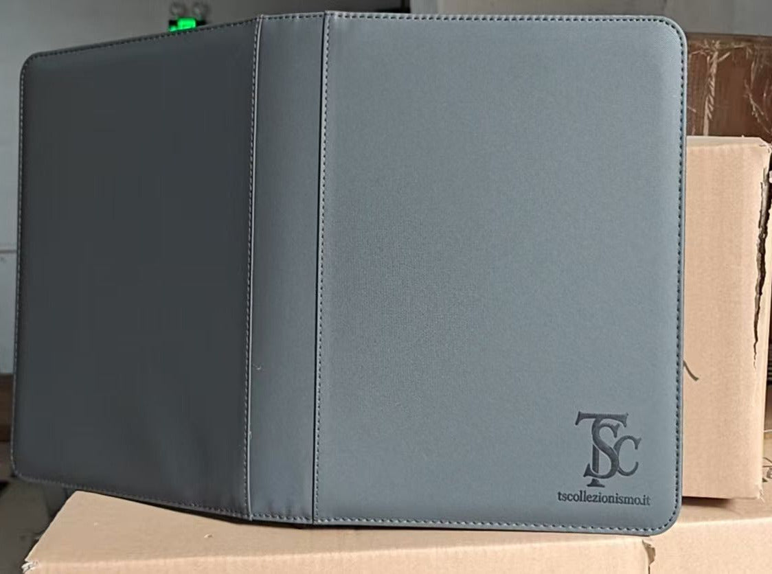 TS Collezionismo Binder 9 Tasche Zip Grigio + 100 Sleeves