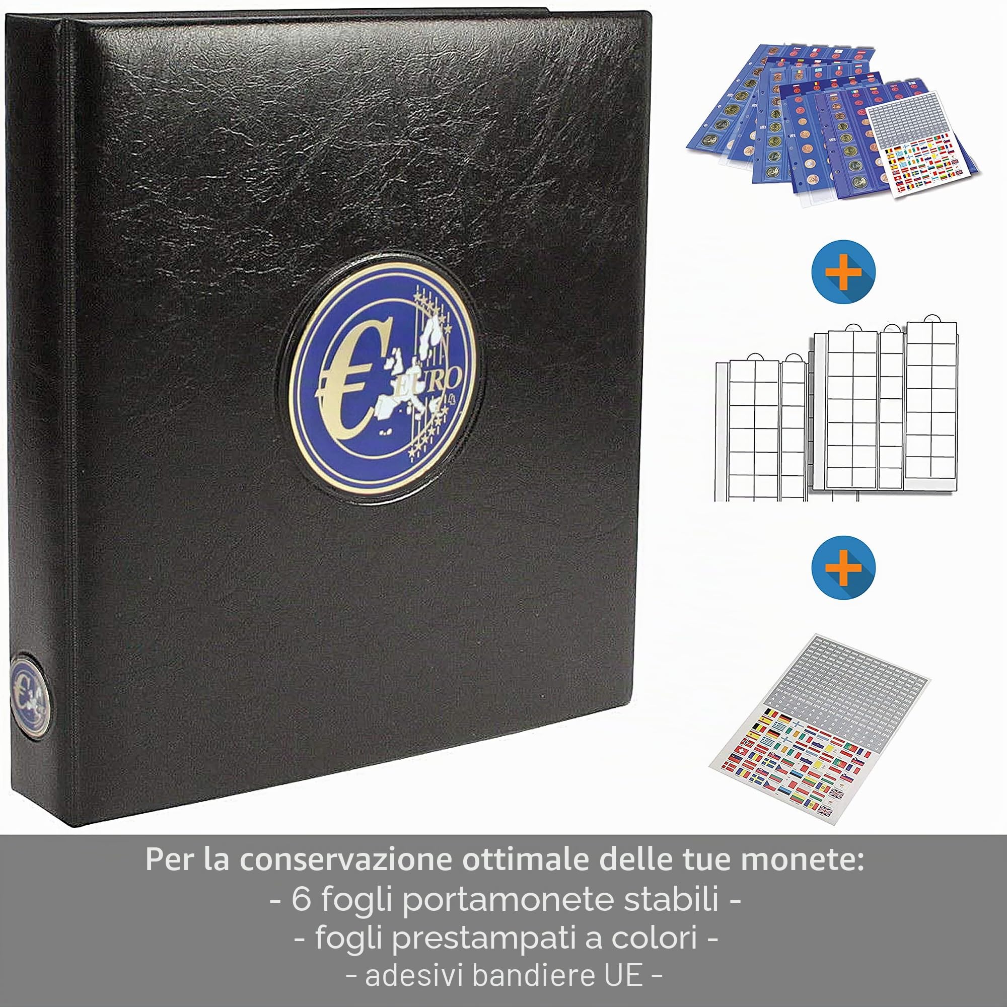 Safe Group Sammelsysteme 7340 album monete euro 5 fogli