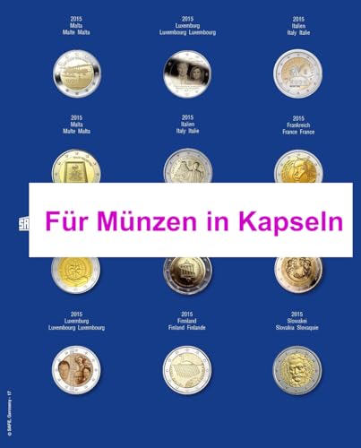 SAFE Zusatzblätter 7302-17 foglio 2 euro 2015 per capsule