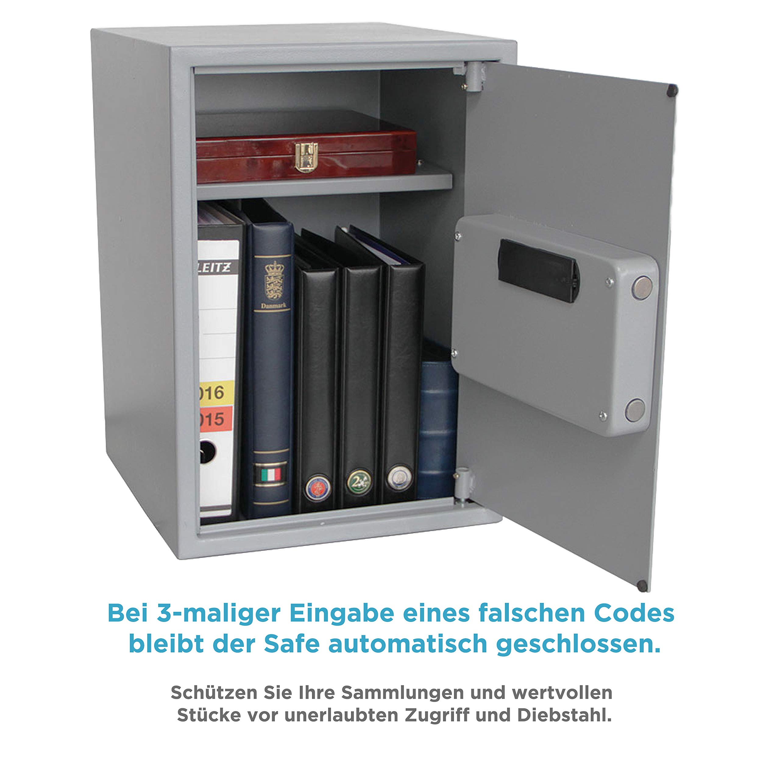 Safe 3994 Cassaforte Muro Acciaio Codice Chiave Segreta