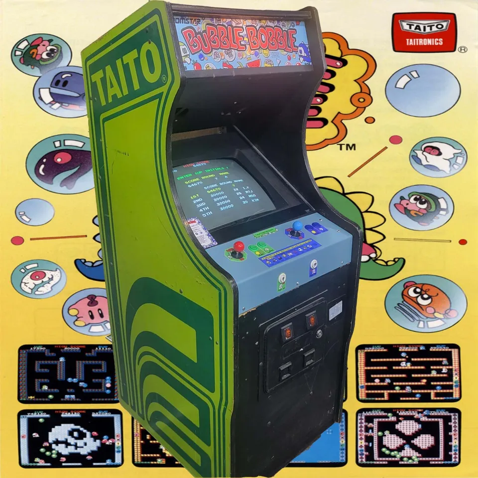 Arcade Story Arcade Bubble Bobble 1986 cabinato Taito