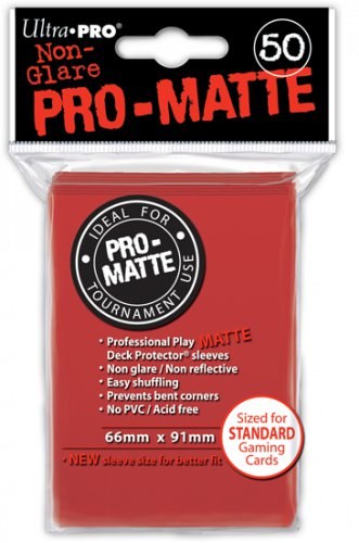 Ultra Pro Bustine Standard Matte 66x91 bustine rosse 50 pezzi