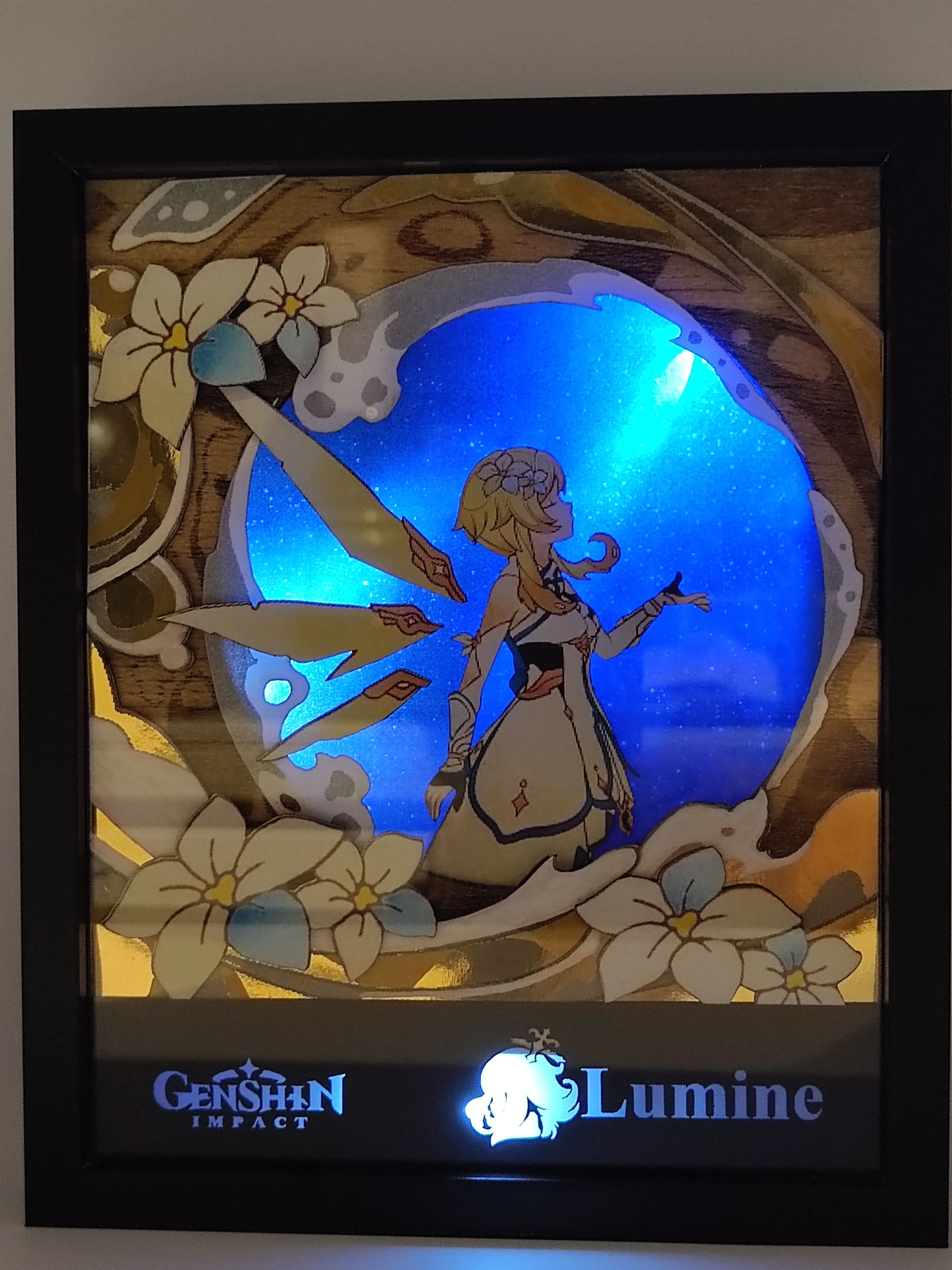 L'Atelier di Zelda Mondi di Luce Genshin Lumine lightbox LED numerata