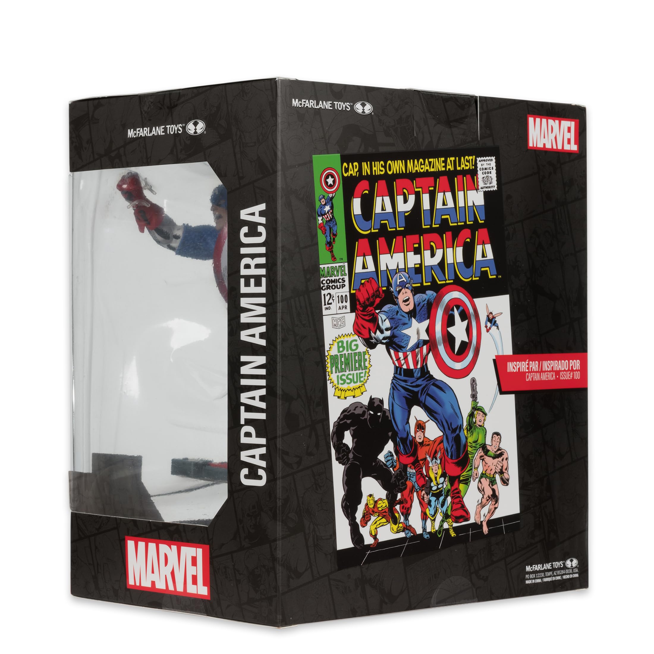 McFarlane Marvel Capitan America 100 statua 1:10 con scena