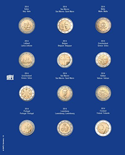 Safe Zusatzblätter 7302-15 Foglio 2 Euro 2014 per Capsule