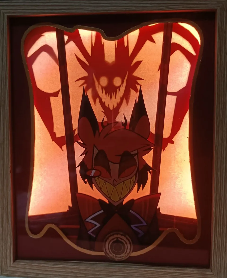 L'Atelier di Zelda Mondi di Luce Alastor Hazbin lightbox RGB