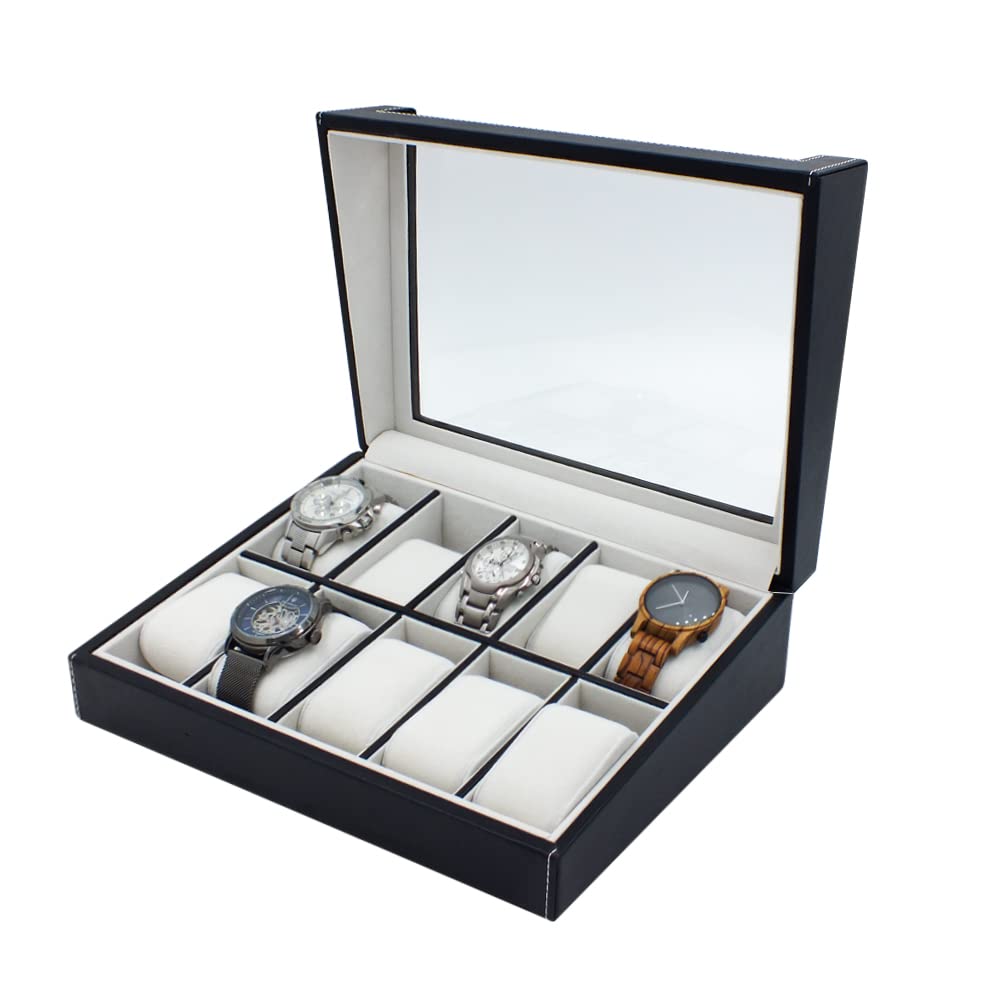 Safe Uhren & Schmuck valigetta orologi legno 10 posti nera finestra