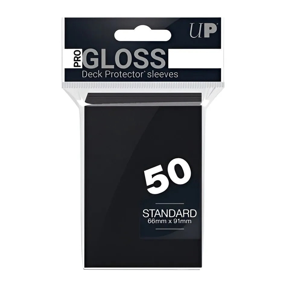 Ultra PRO Deck Protector Bustine Standard Nero Lucido 50 Pezzi