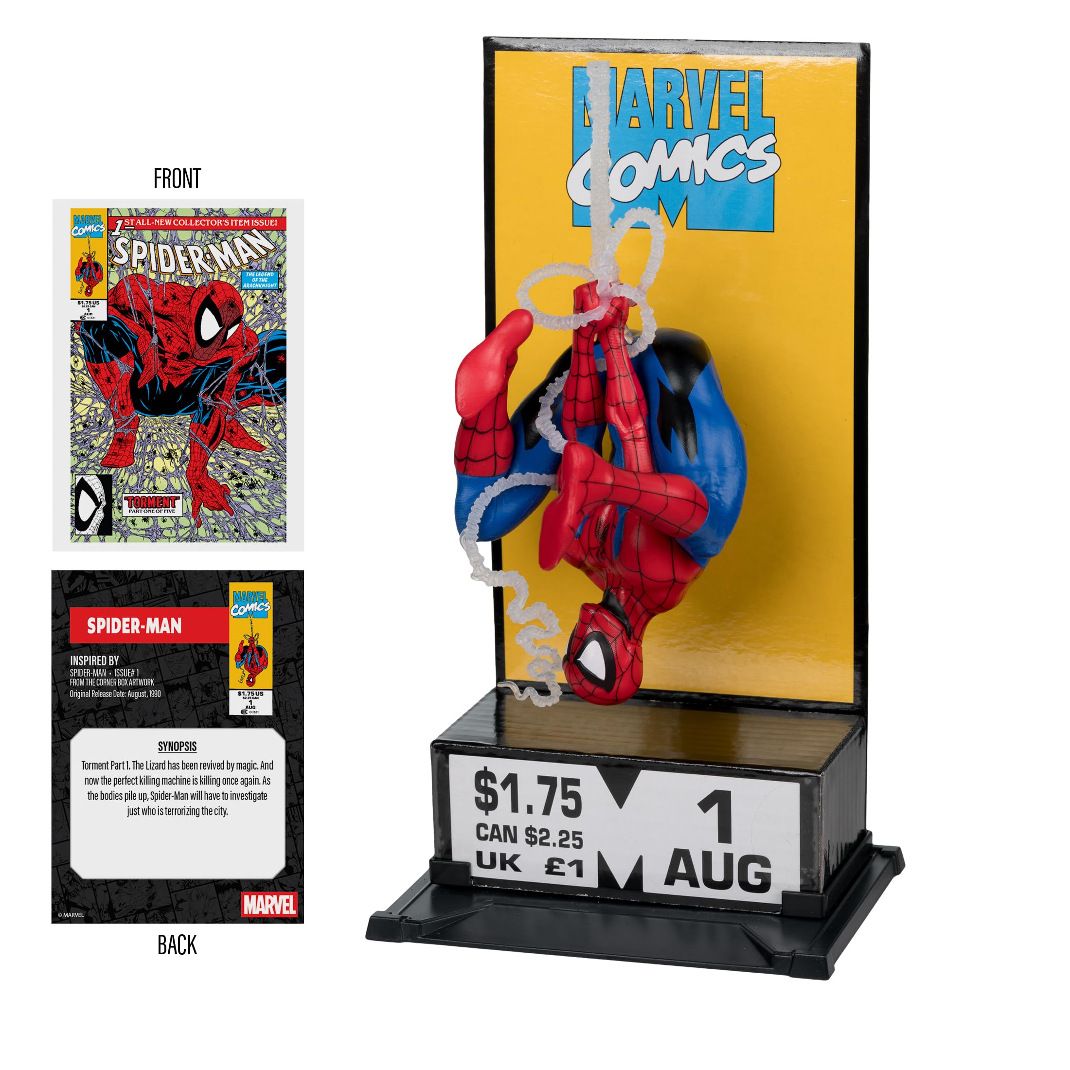 McFarlane Marvel Spider-Man #1 Corner Box statua 1:10 con scena