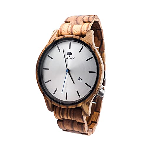 Safe Crown Orologio in Legno Uomo Zandel 40 mm Quarzo