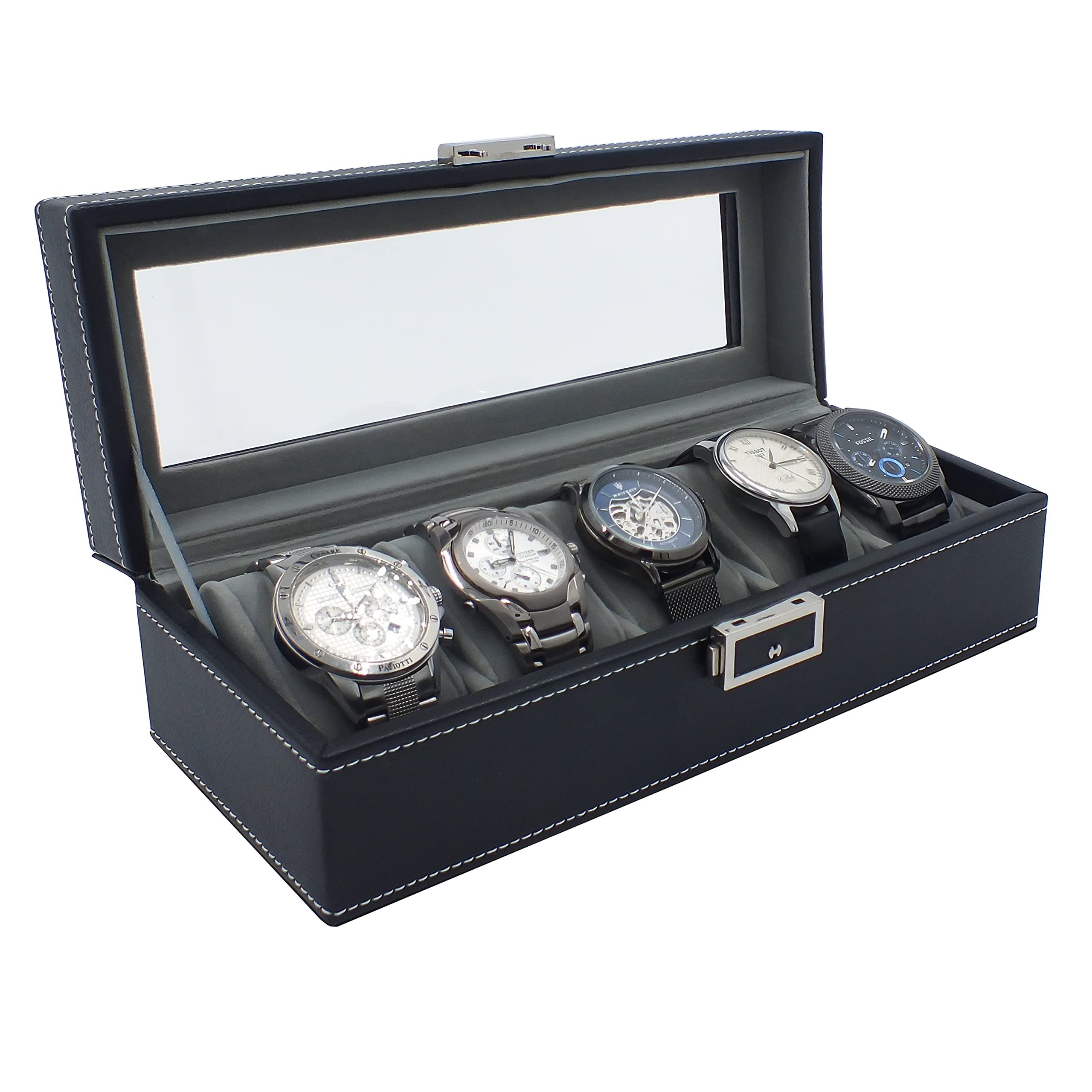 Safe Uhren & Schmuck portaorologi 5 orologi velluto beige