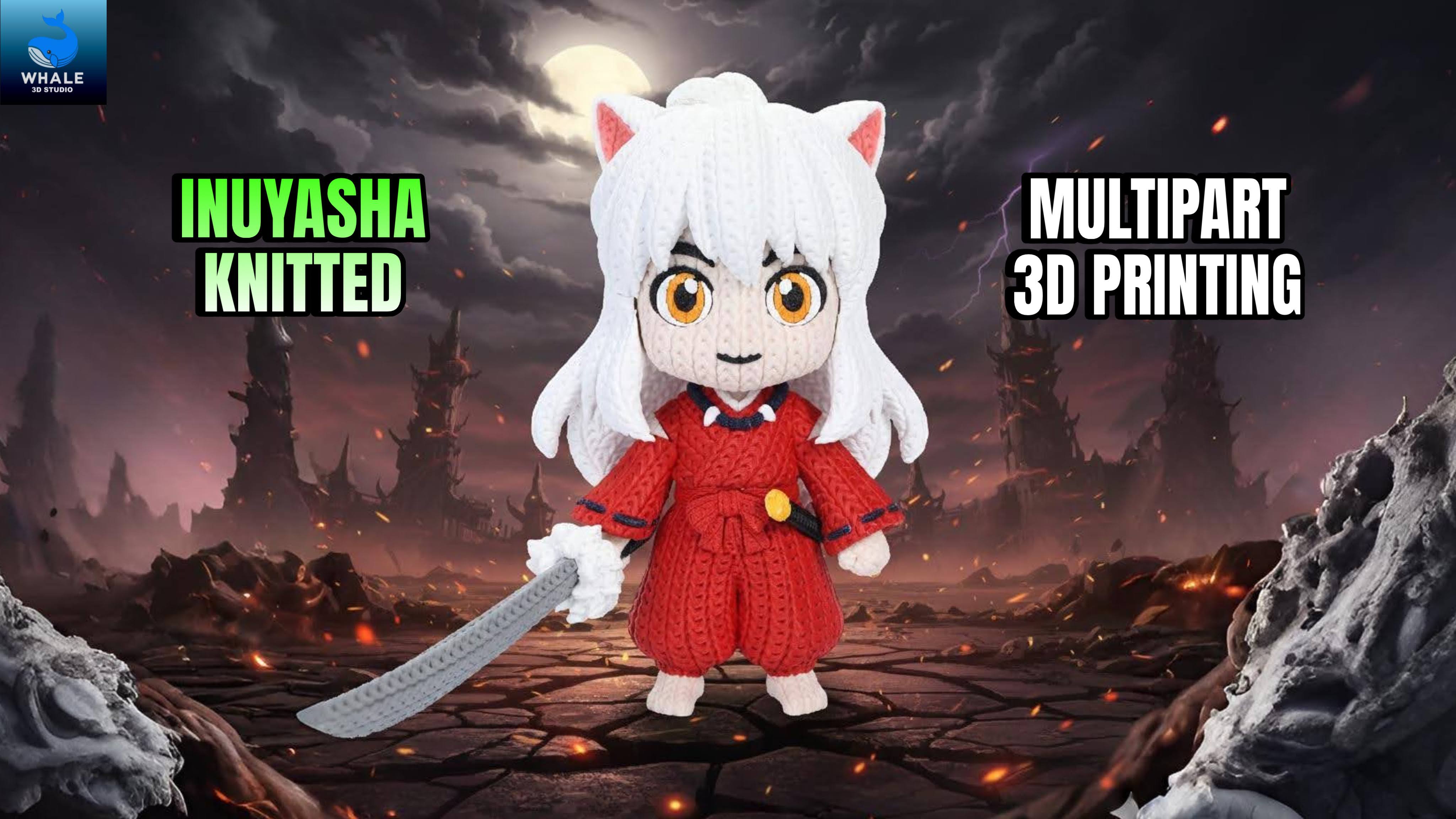 L'Atelier di Zelda Stampe Incantate Statua Inuyasha Crochet Media PLA
