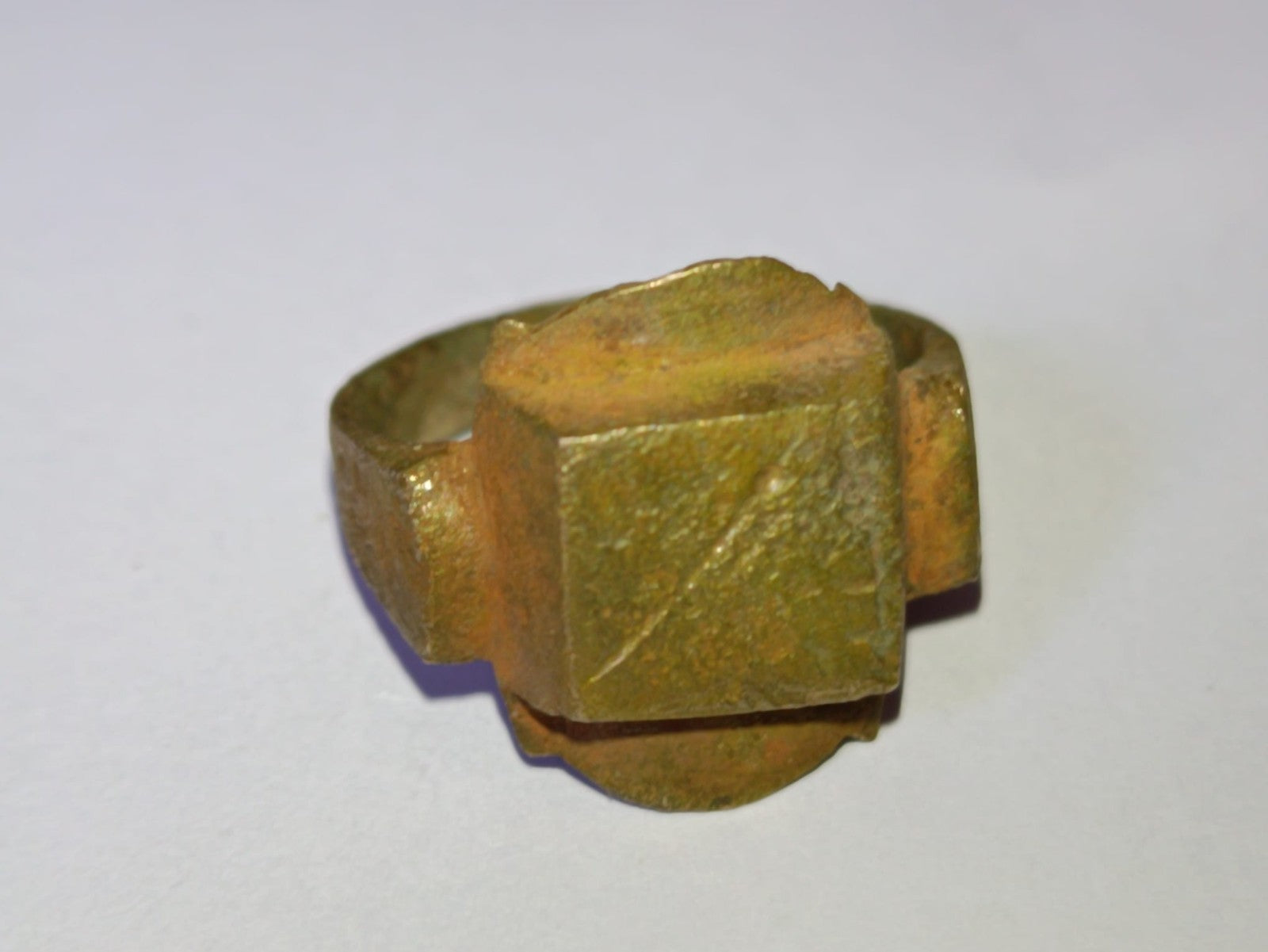 TS Collezionismo Antiquariato anello medievale bronzo misura 19