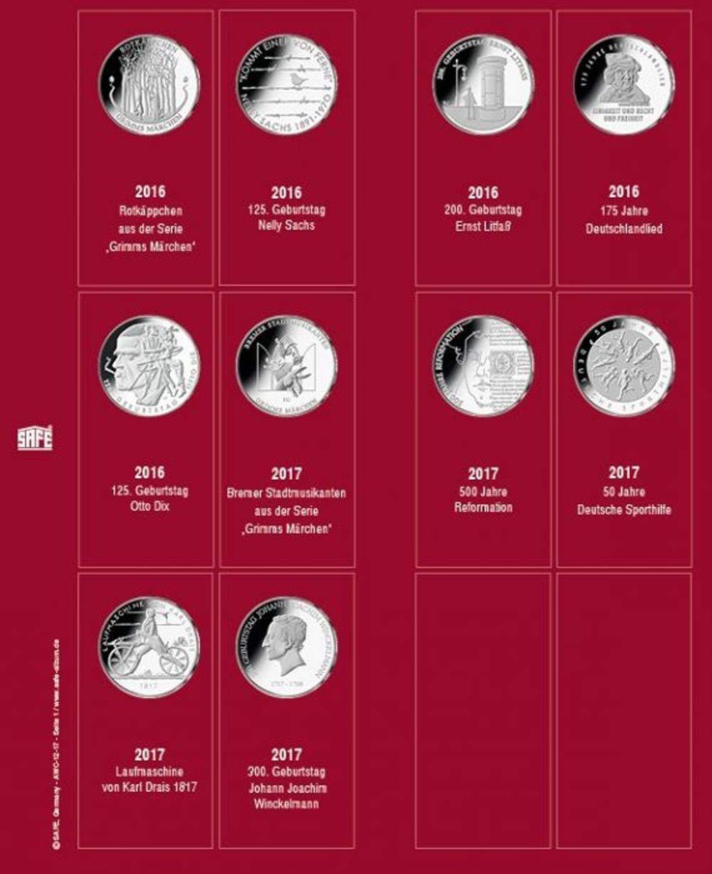 SAFE 7344-1 Foglio Monete 20 Euro Germania 2016-2017
