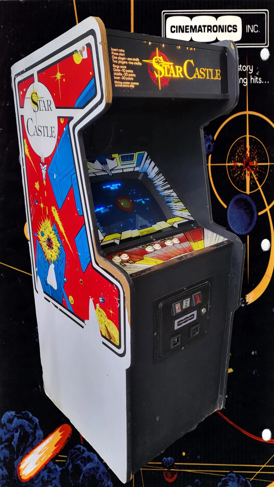 Arcade Story Arcade Star Castle cabinato arcade da collezione