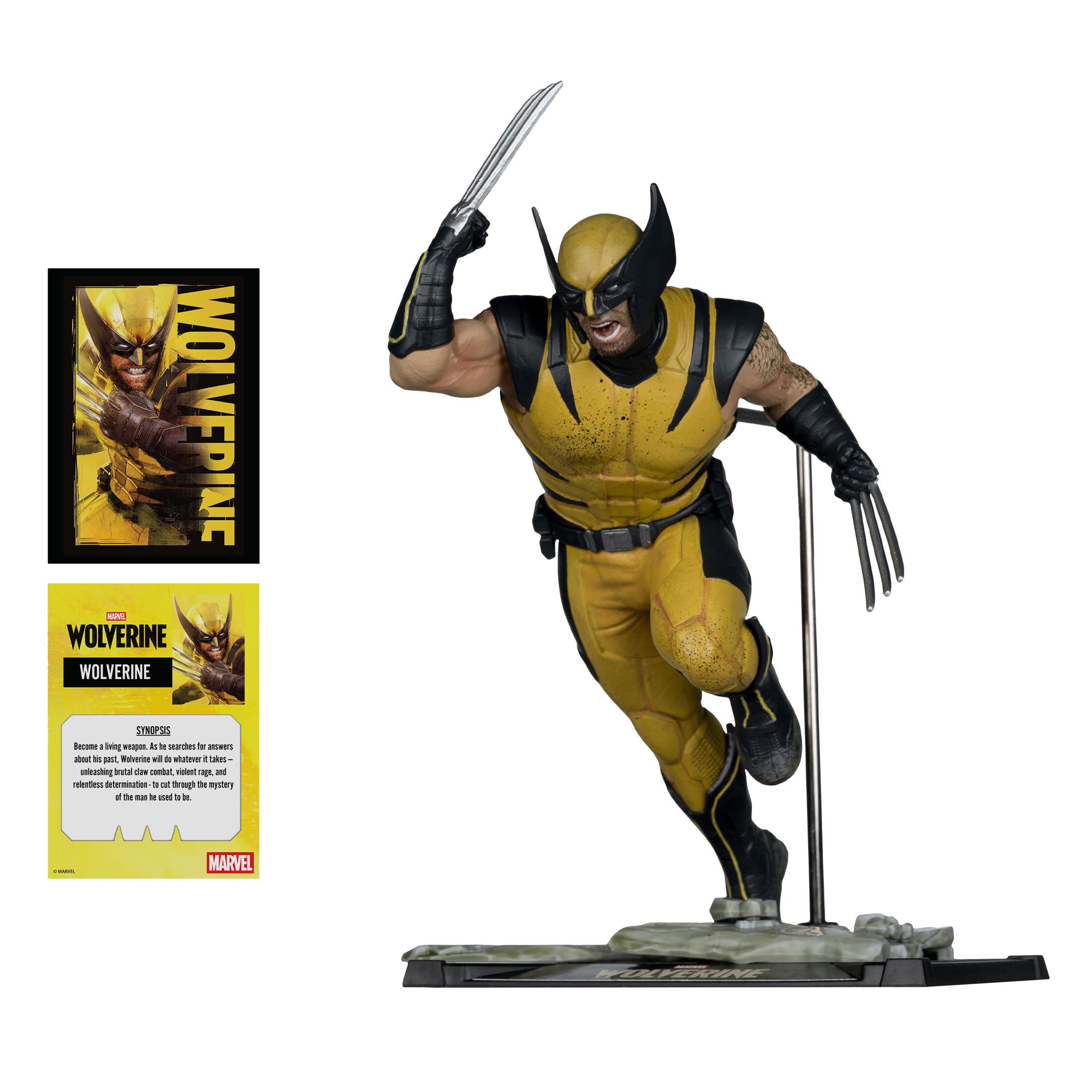 McFarlane Marvel Statua Wolverine Game 1/10 Etichetta Oro