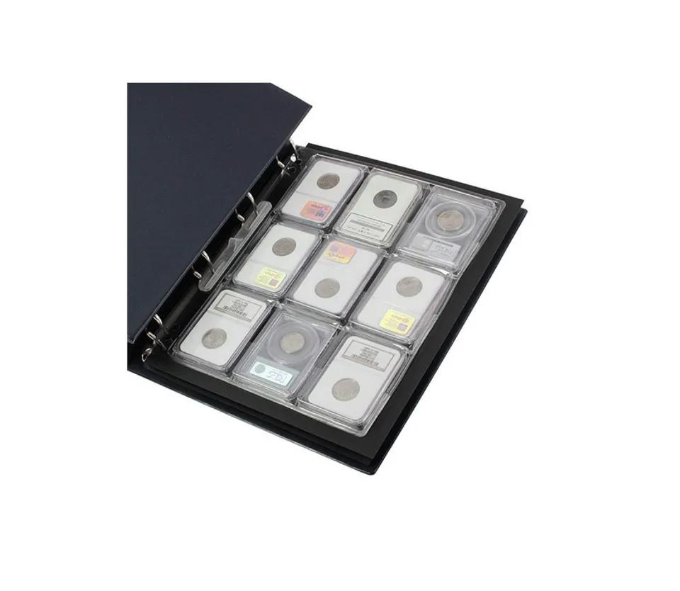 Safe 488 buste monete 65x86 mm 9 scomparti 2 pezzi trasparente