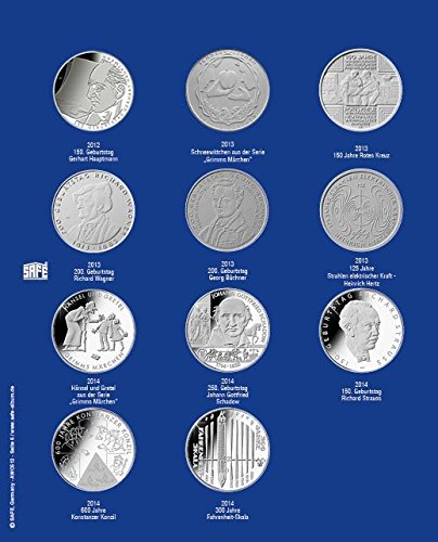 Safe Zusatzblätter 7310-6 foglio monete annata 2012-2013