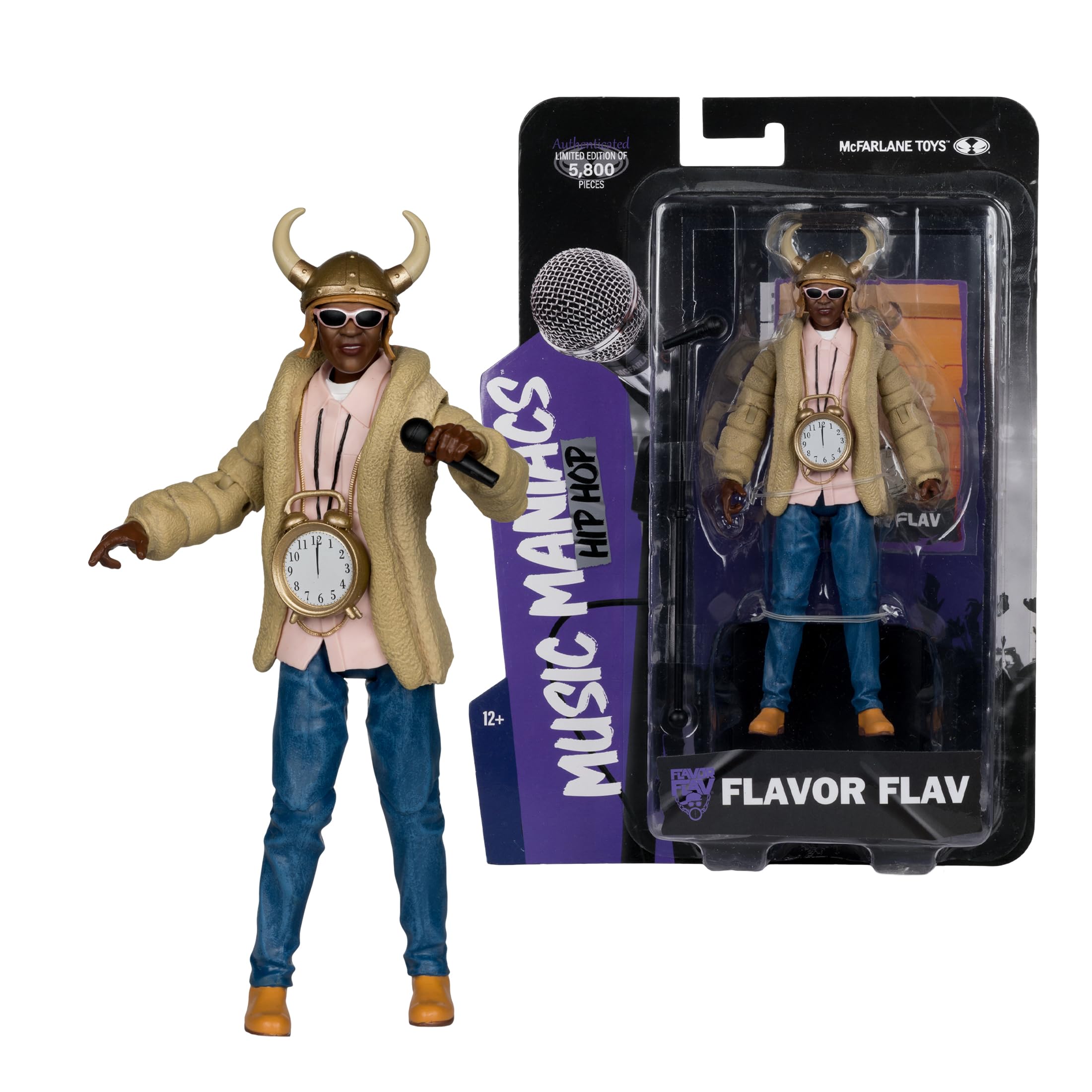 McFarlane Music Maniacs Flavor Flav action figure 15,2cm microfono