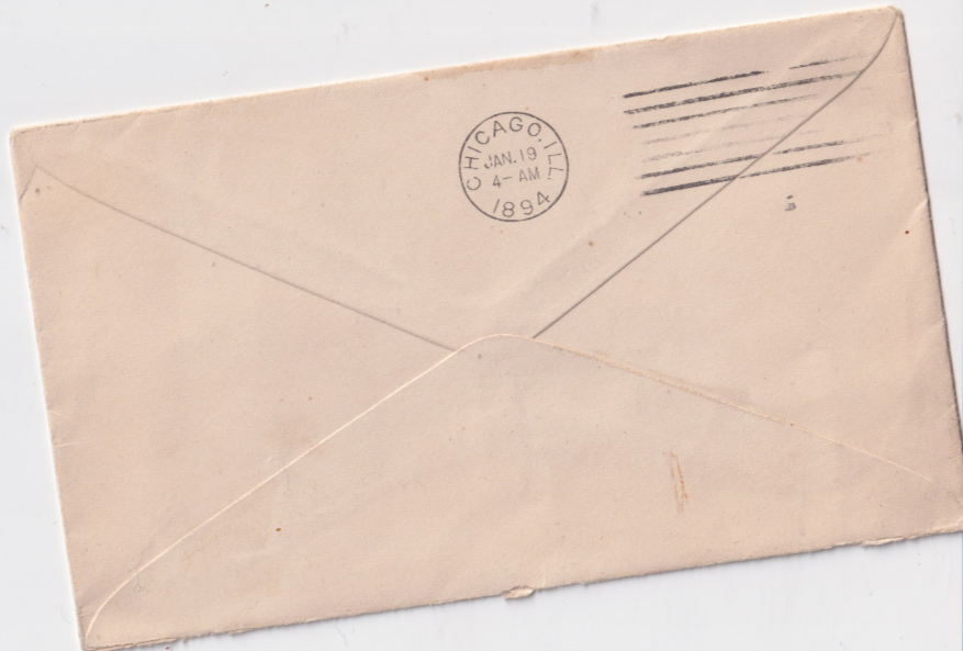 TS Collezionismo Filatelia U.S. Cover 1894 2c Columbus Chicago