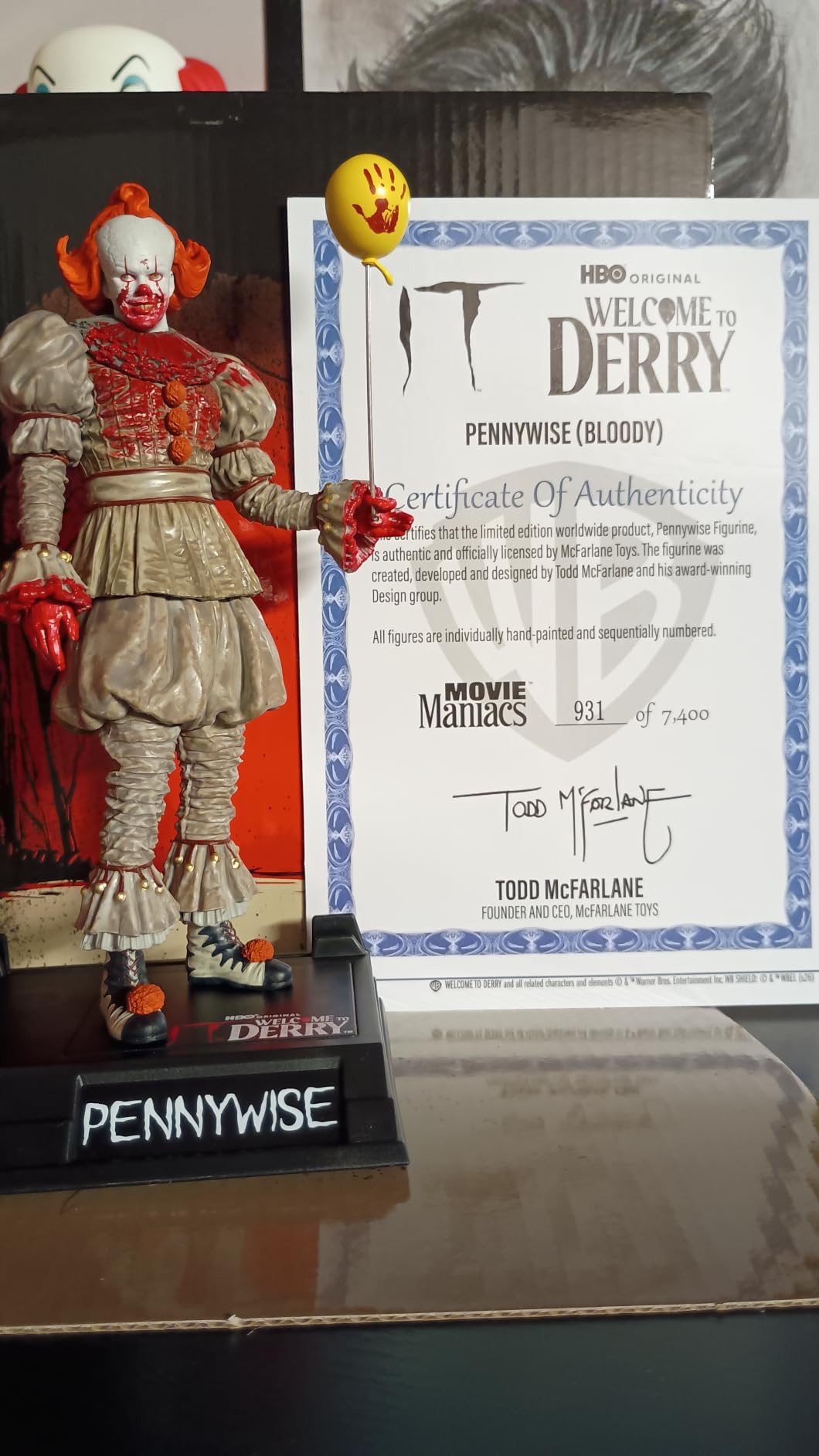 McFarlane Movie Maniacs Pennywise Bloody 16 cm