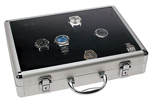 SAFE 266 Porta Orologi 18 Posti Velluto Alluminio