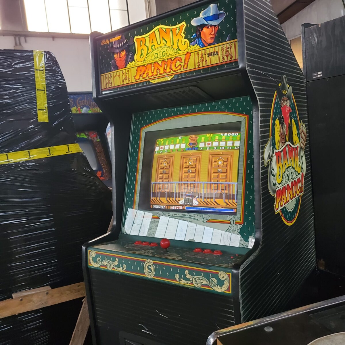 Arcade Story Bank Panic cabinato arcade SEGA 1984 western