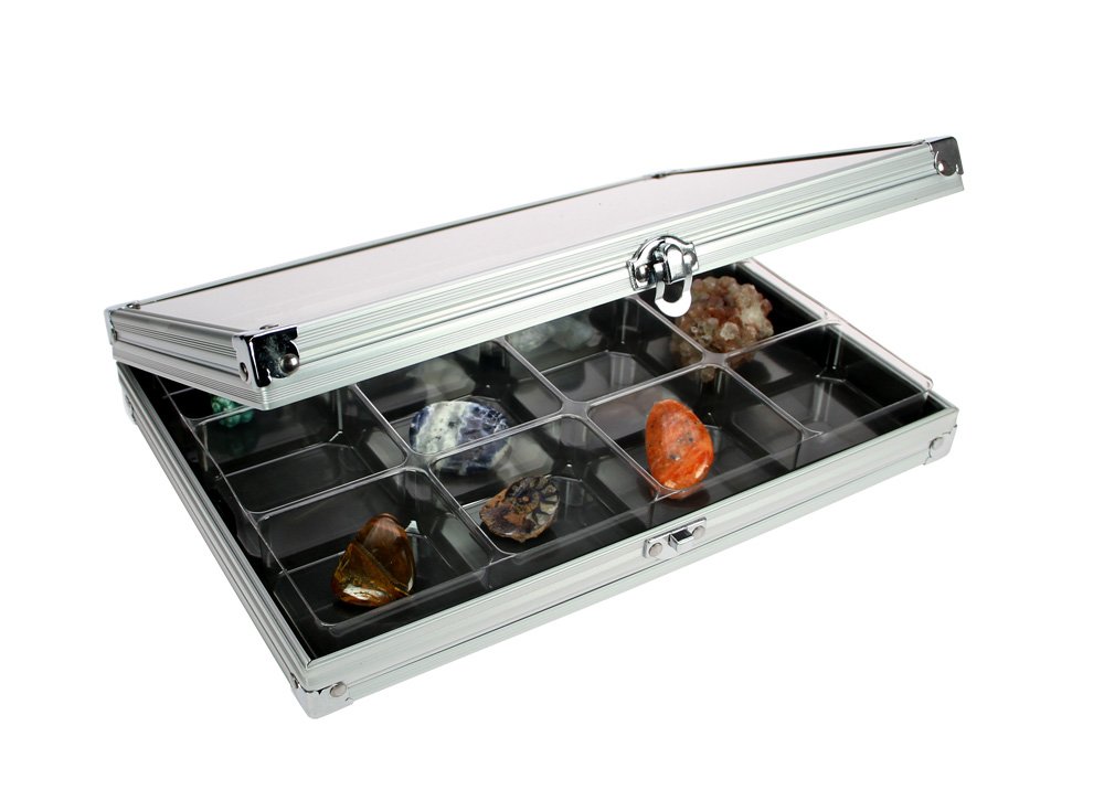 SAFE 5616 vetrina alluminio velluto blu 12 scomparti