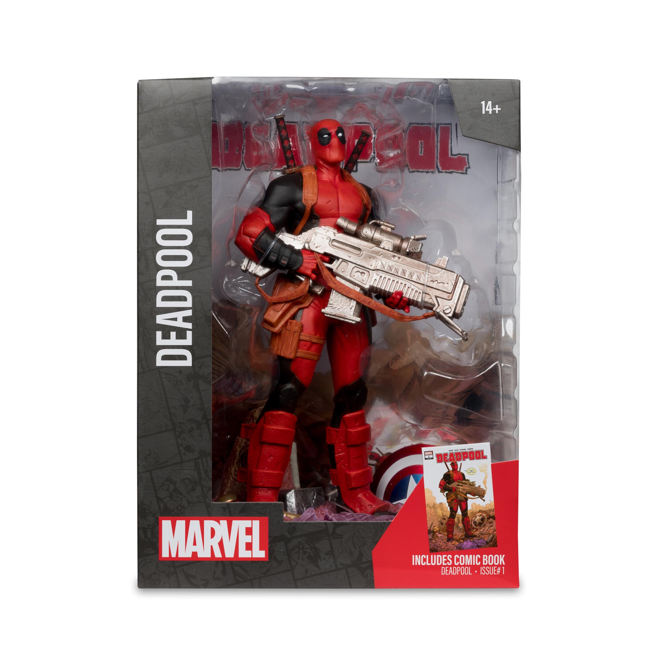 McFarlane Marvel Deadpool 1:6 statua con scena e fumetto #1