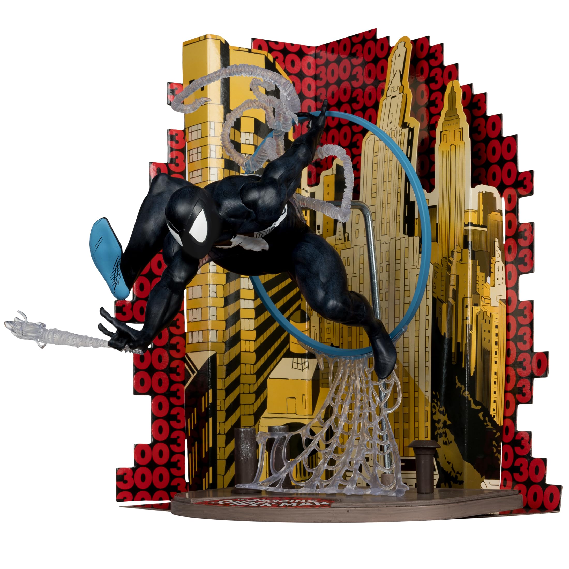 McFarlane Marvel Spider-Man Symbiote Suit 1:6 figure con fumetto