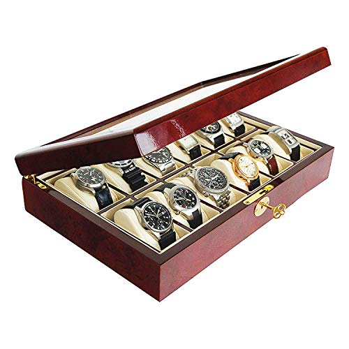 Safe Uhren Schmuck 260 scatola orologi legno 12 posti mogano