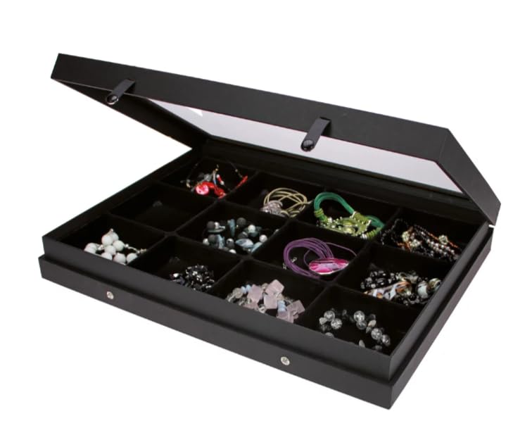 Safe Vitrinen 5675 Black Edition vetrina vetro 12 scomparti 40x30cm