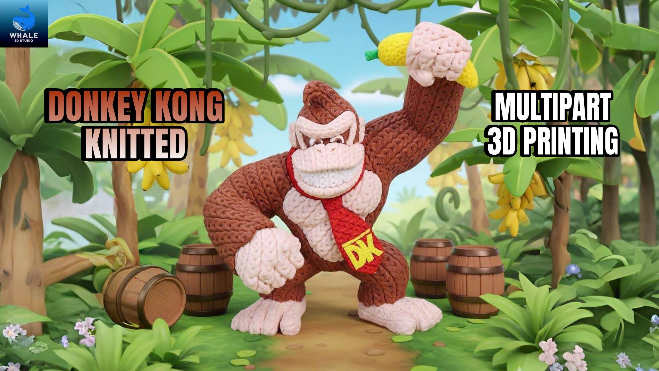 L'Atelier di Zelda Stampe Incantate Donkey Kong statua crochet Medium