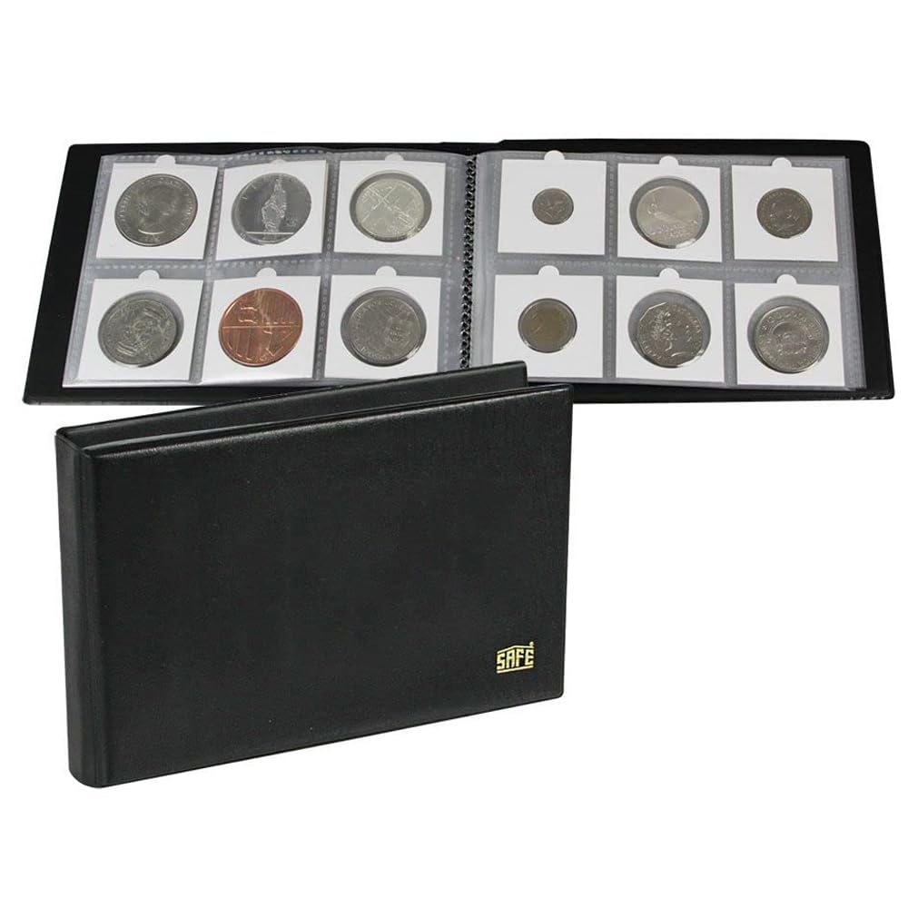 Safe 7834 album monete tascabile 12 fogli 72 posti blu